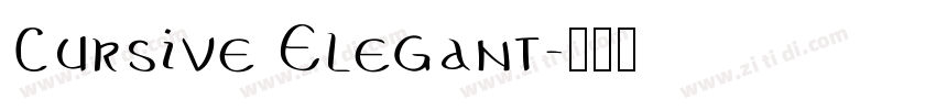 Cursive Elegant字体转换